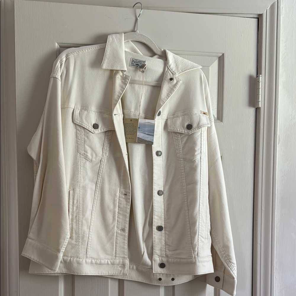 Faherty Off-White Women's Denim Jacket